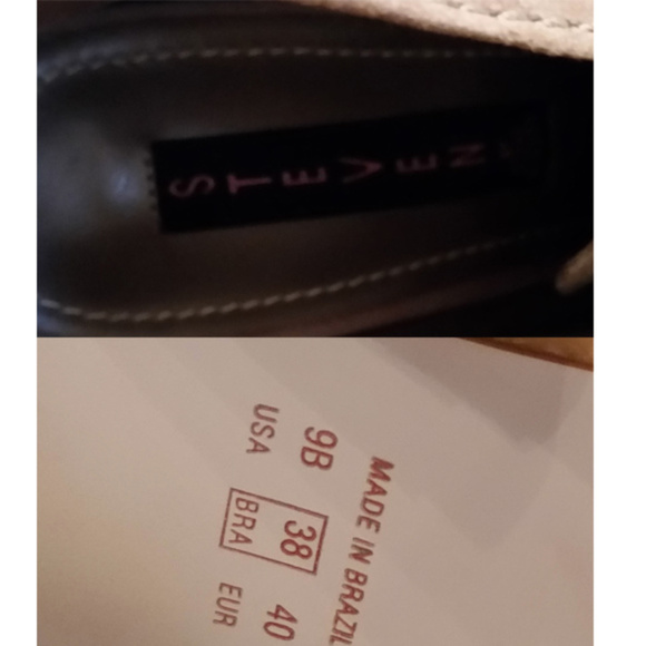 Steve Madden Suede Heels Booties 9 lace up buckle belt accent - Picture 5 of 8